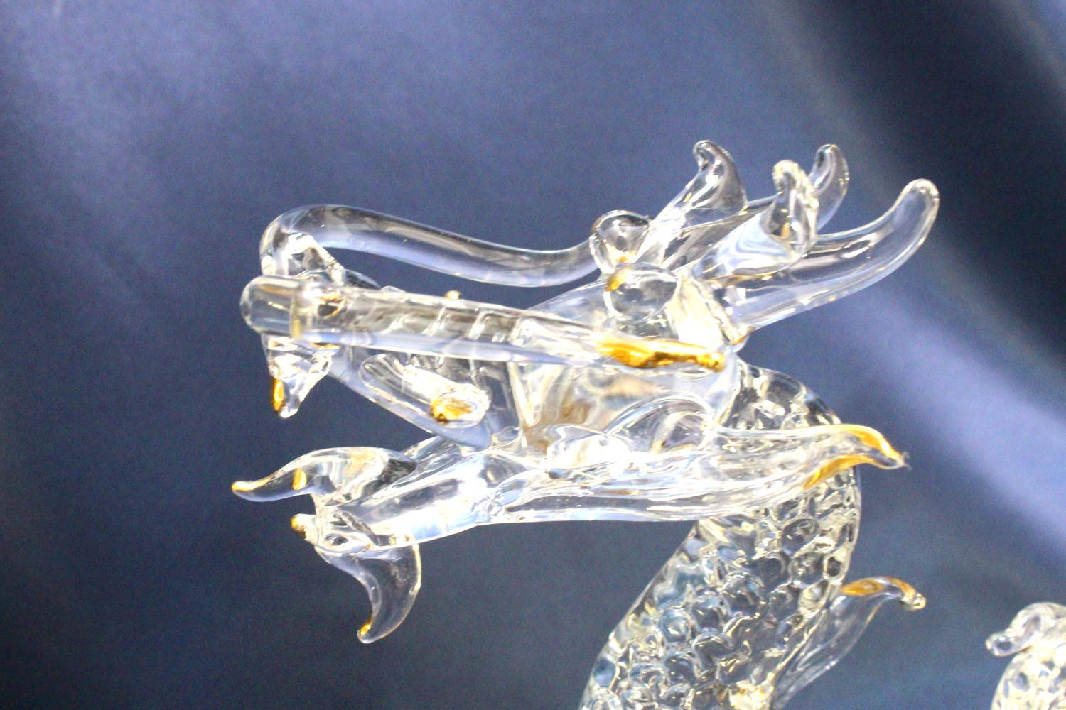 Amazon.co.jp: フォーカート 龍 クリア 龍全長:165mm 開運 金皇帝